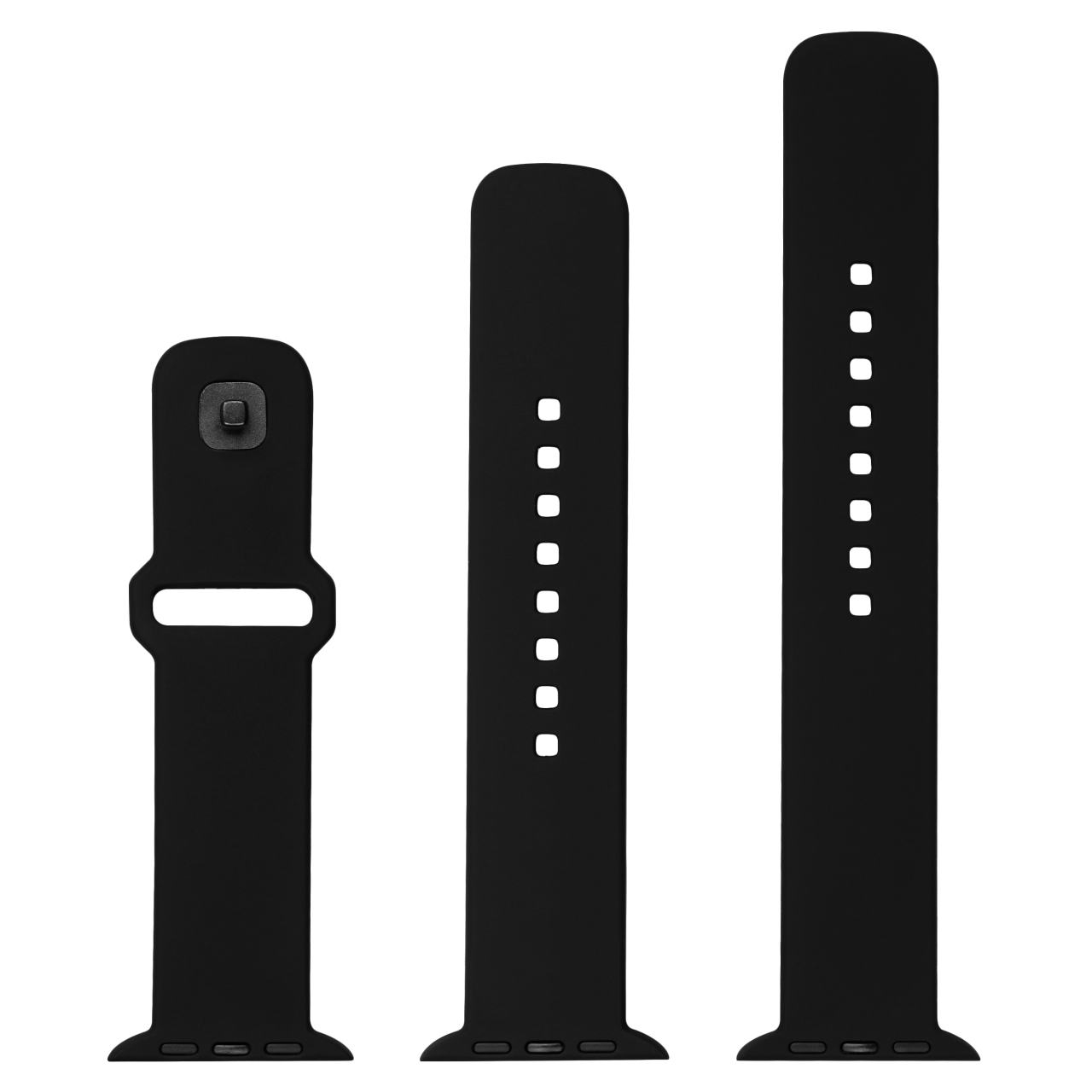 FIXED Set silikonových řemínků Silicone Sporty Strap pro Apple Watch Ultra 49mm, černý