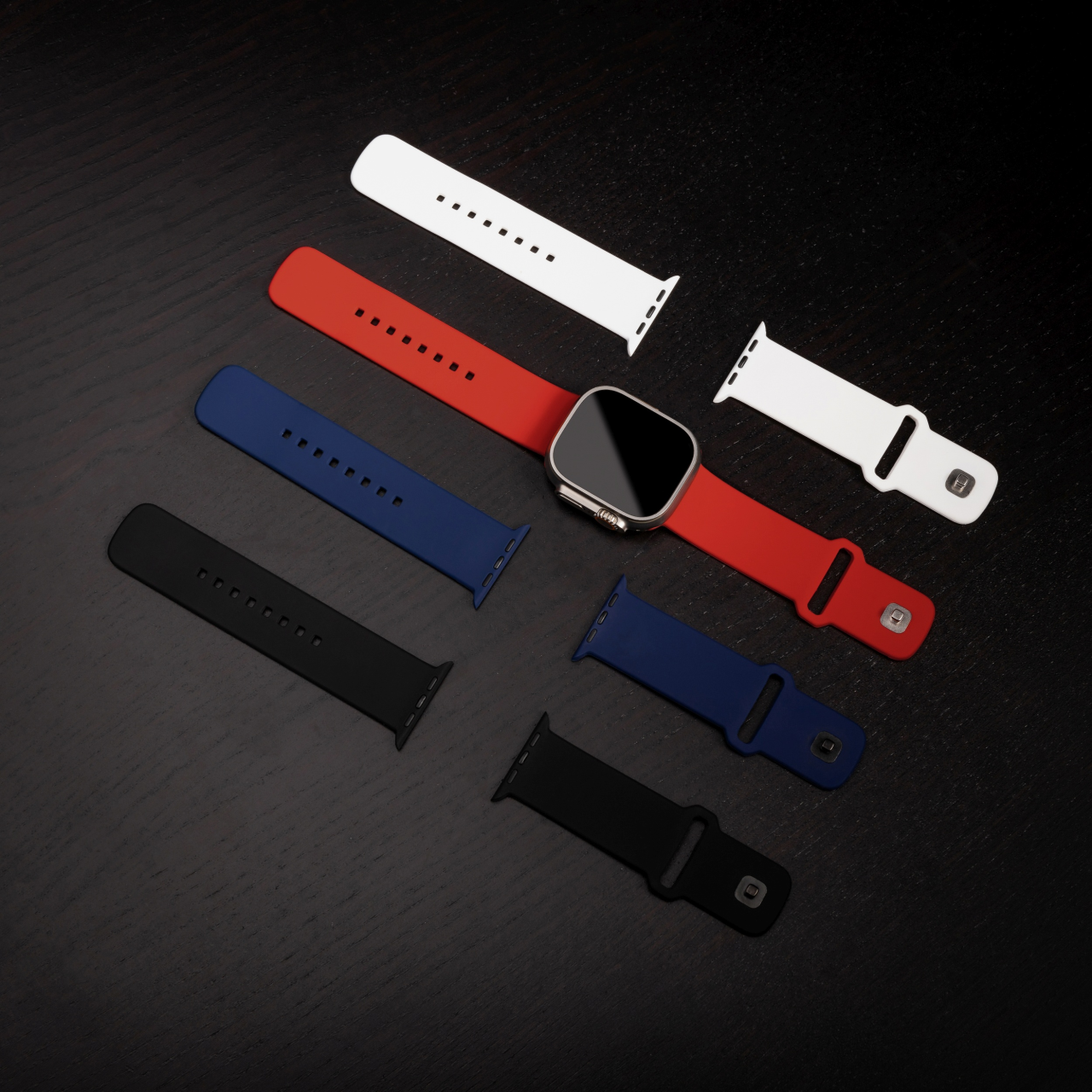 FIXED Set silikonových řemínků Silicone Sporty Strap pro Apple Watch Ultra 49mm, bílý