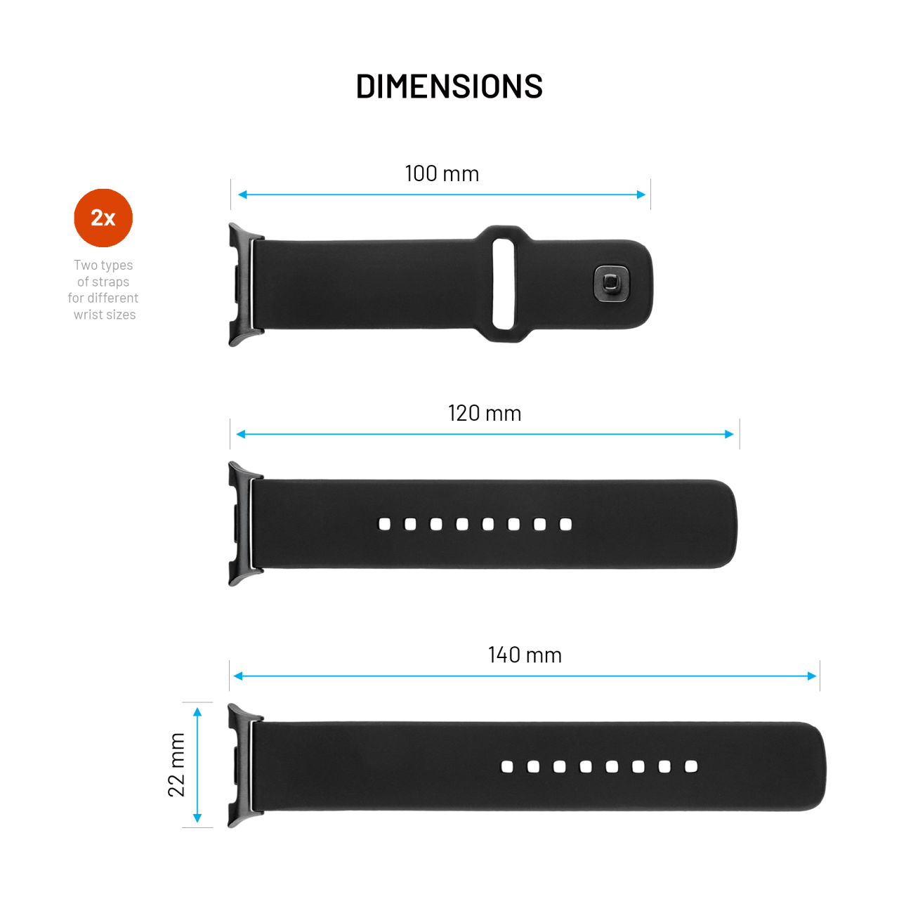 Řemínek Galaxy Watch 8 FIXED Silicone Sporty černý
