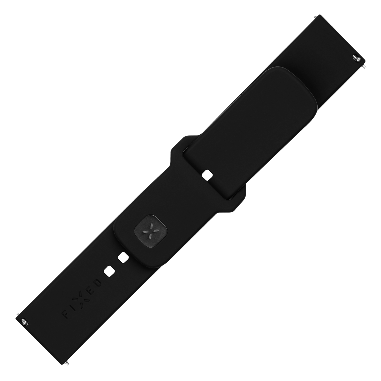FIXED Set silikonových řemínků Silicone Sporty Strap s Quick Release 20mm pro smartwatch, černý