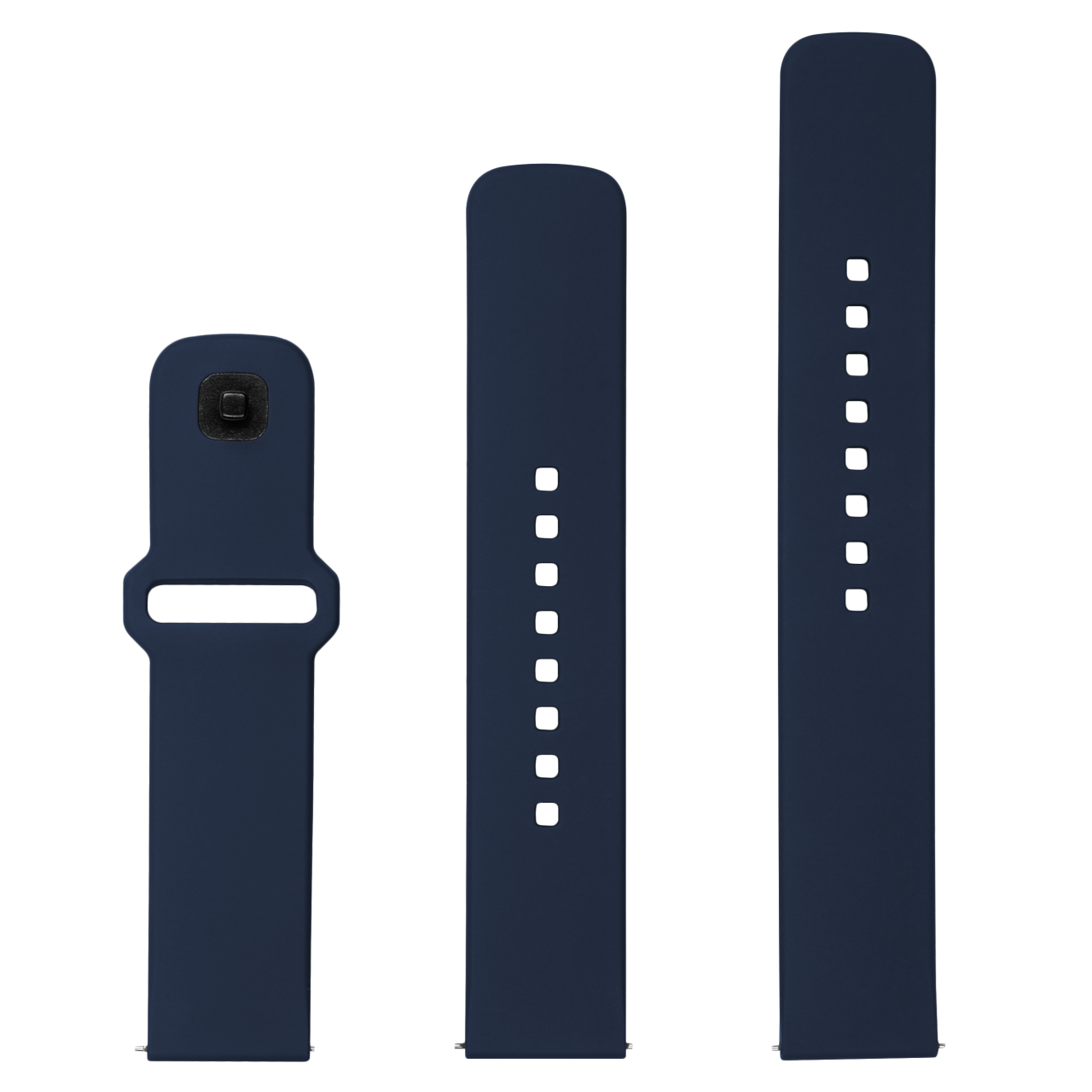 FIXED Set silikonových řemínků Silicone Sporty Strap s Quick Release 20mm pro smartwatch, modrý