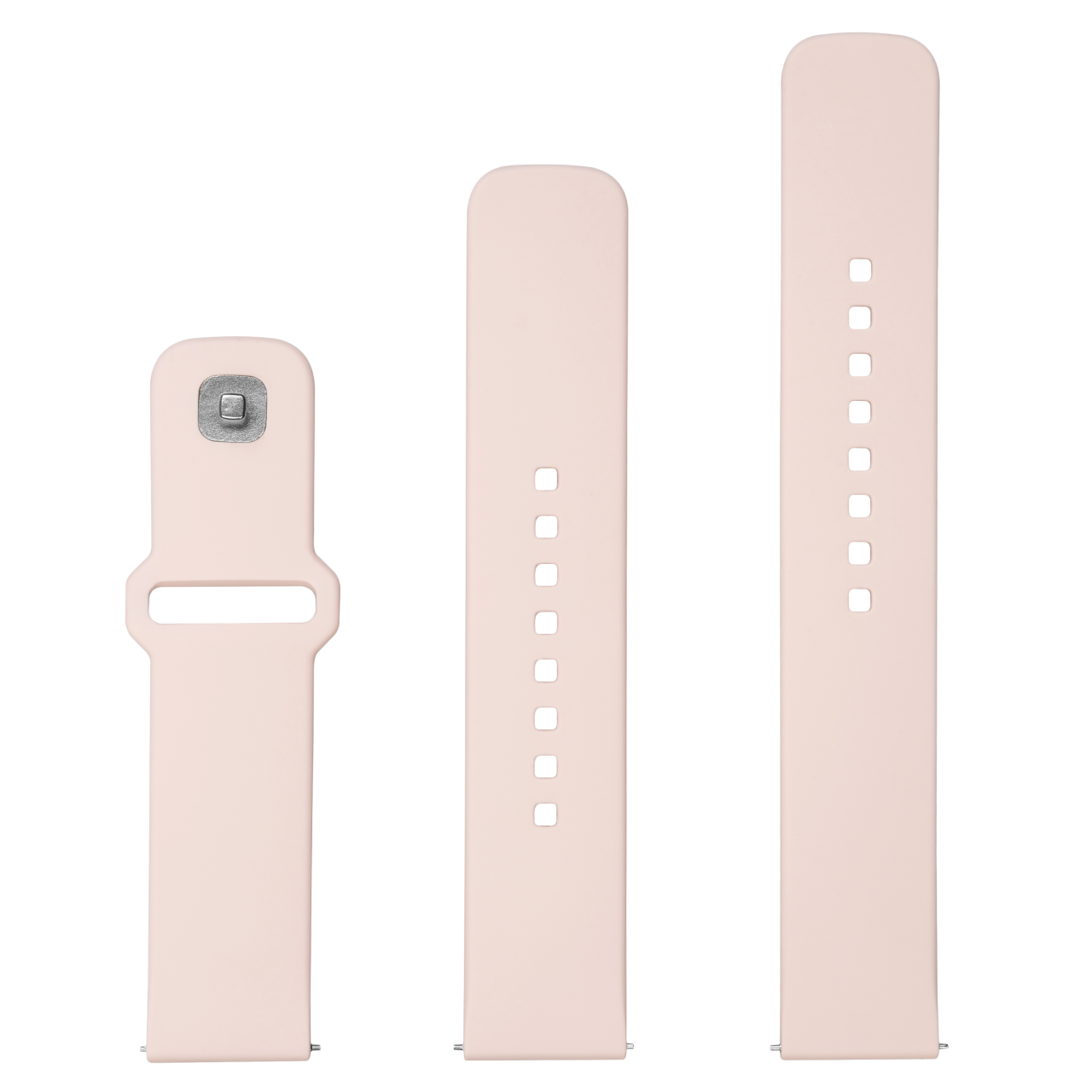 FIXED Set silikonových řemínků Silicone Sporty Strap s Quick Release 20mm pro smartwatch, růžový