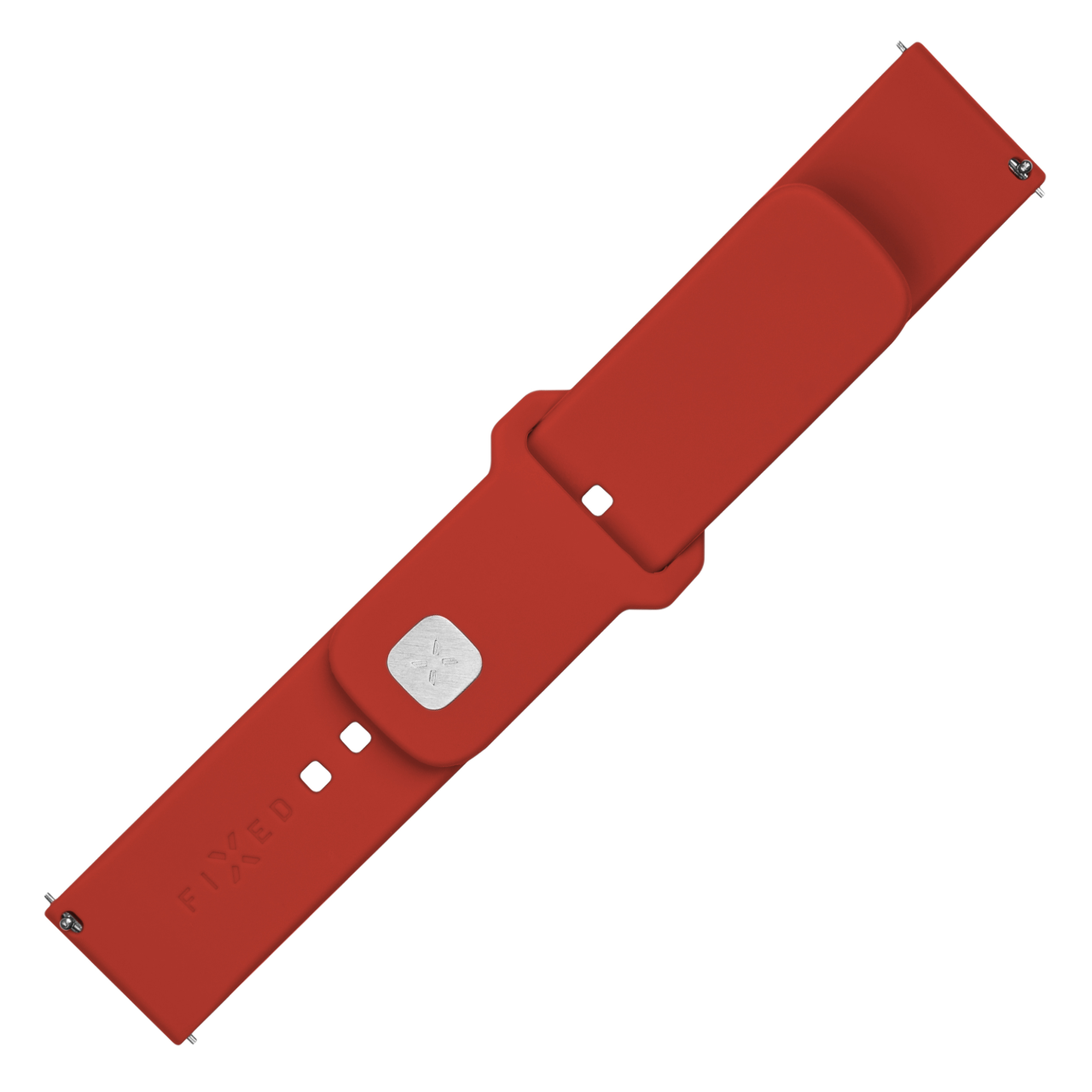 FIXED Set silikonových řemínků Silicone Sporty Strap s Quick Release 20mm pro smartwatch, červený