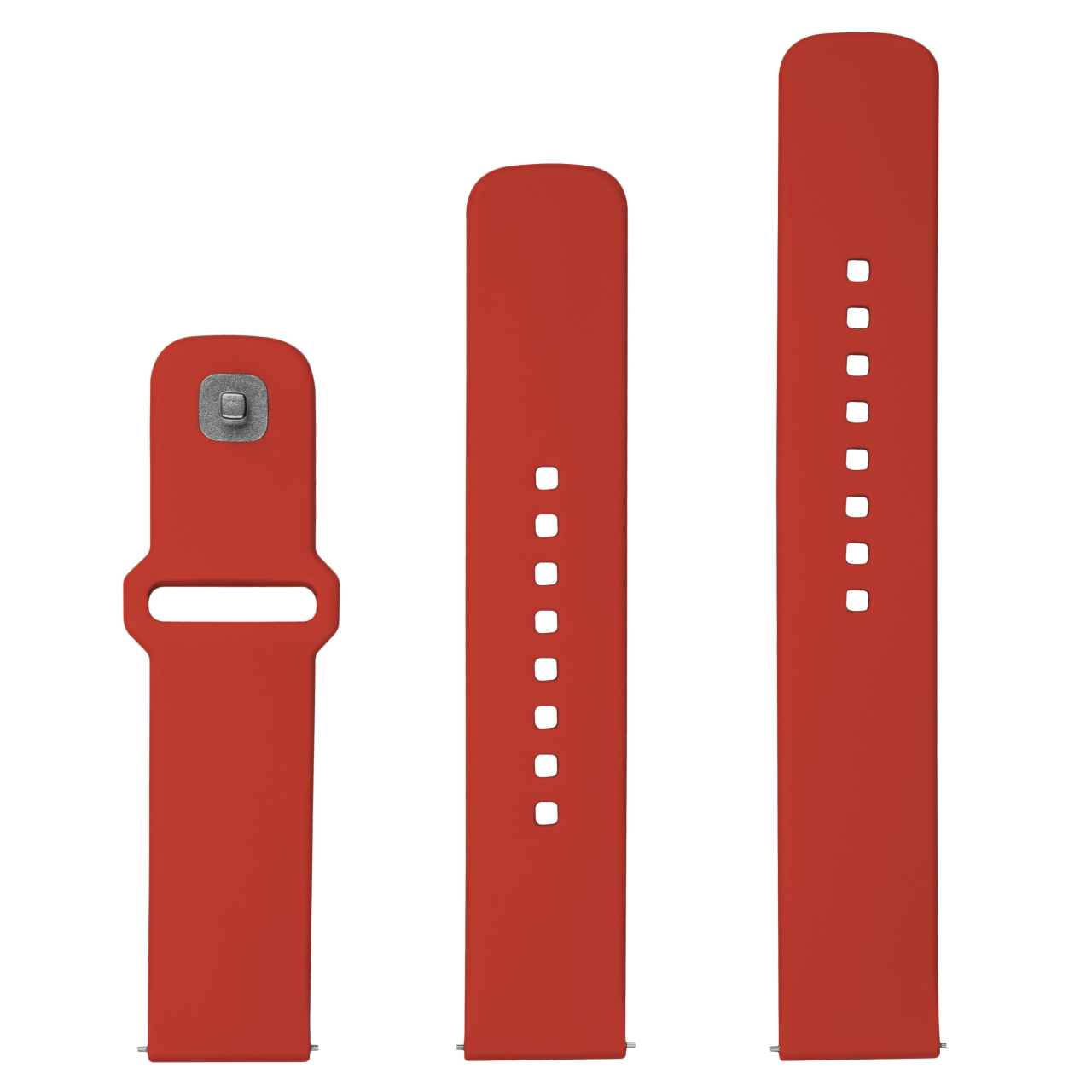 FIXED Set silikonových řemínků Silicone Sporty Strap s Quick Release 20mm pro smartwatch, červený