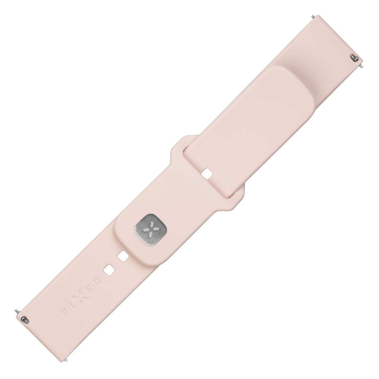 FIXED Set silikonových řemínků Silicone Sporty Strap s Quick Release 22mm pro smartwatch, růžový