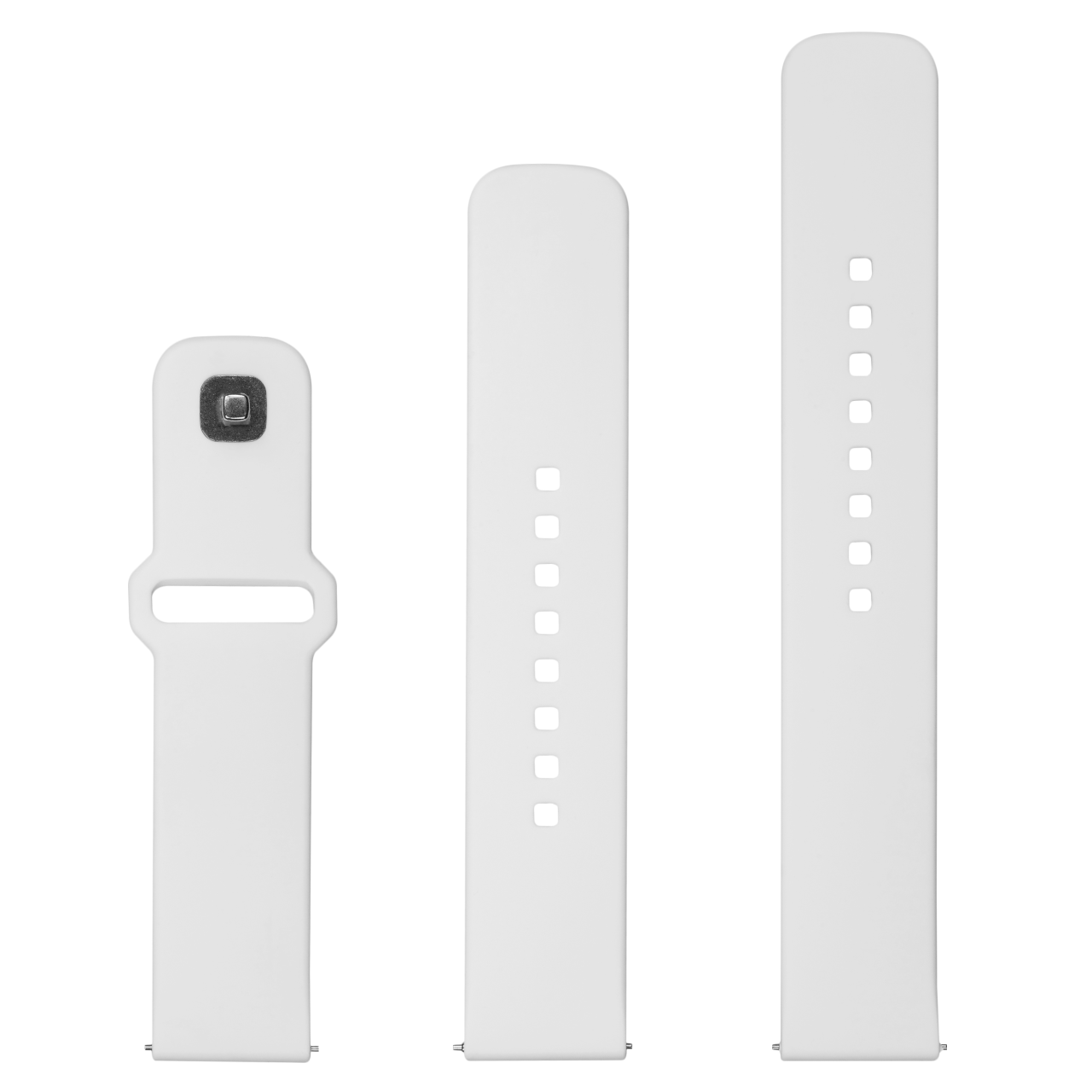 FIXED Set silikonových řemínků Silicone Sporty Strap s Quick Release 22mm pro smartwatch, bílý