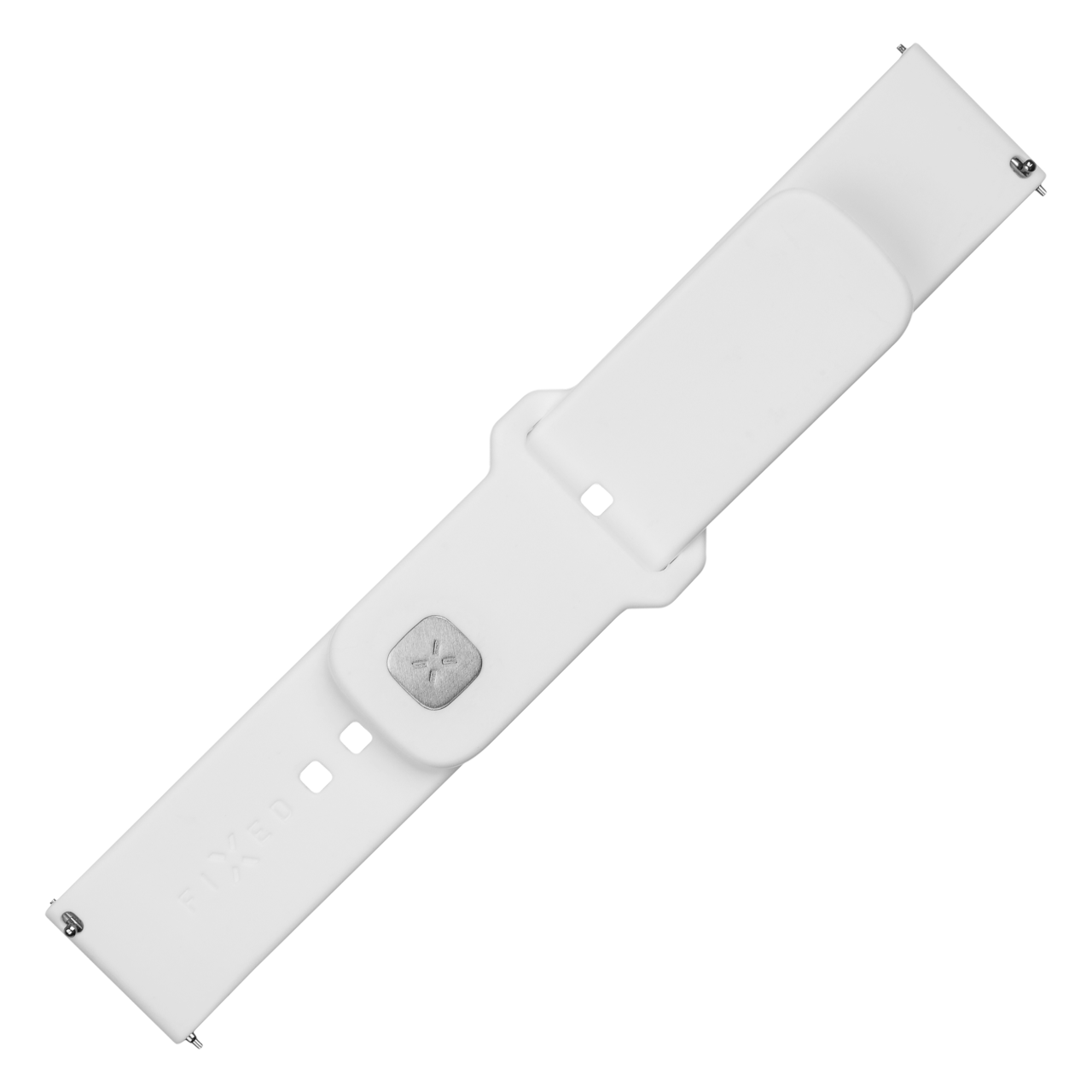 FIXED Set silikonových řemínků Silicone Sporty Strap s Quick Release 22mm pro smartwatch, bílý