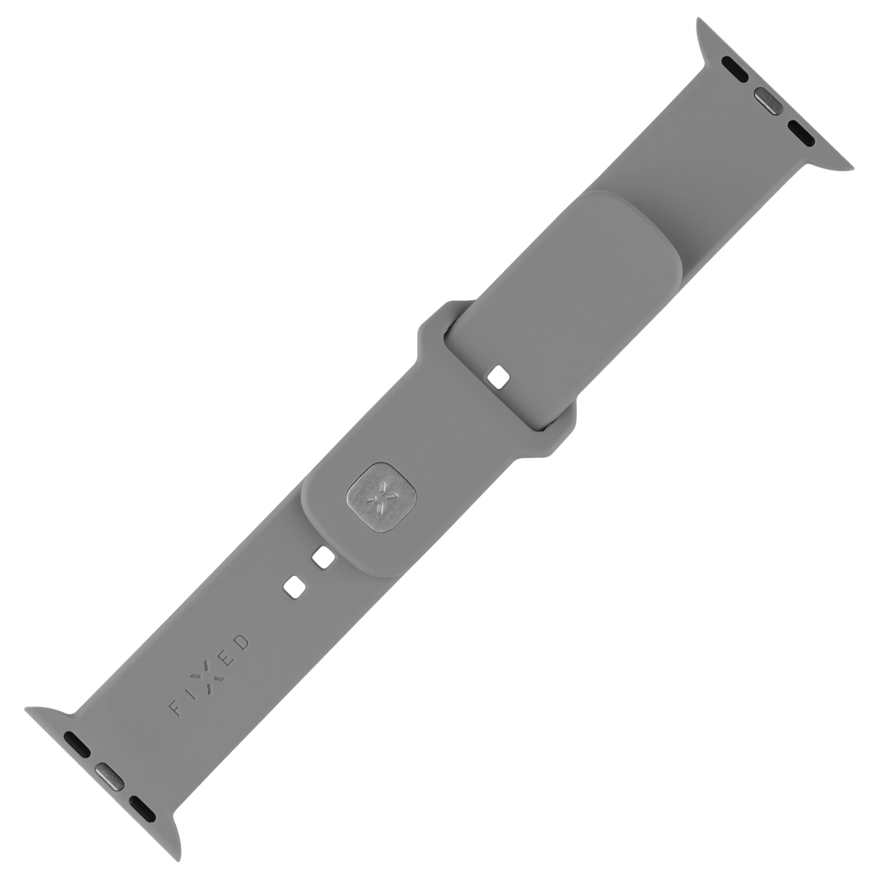 FIXED Set silikonových řemínků Silicone Sporty Strap pro Apple Watch 42/44/45/46mm, světle šedý