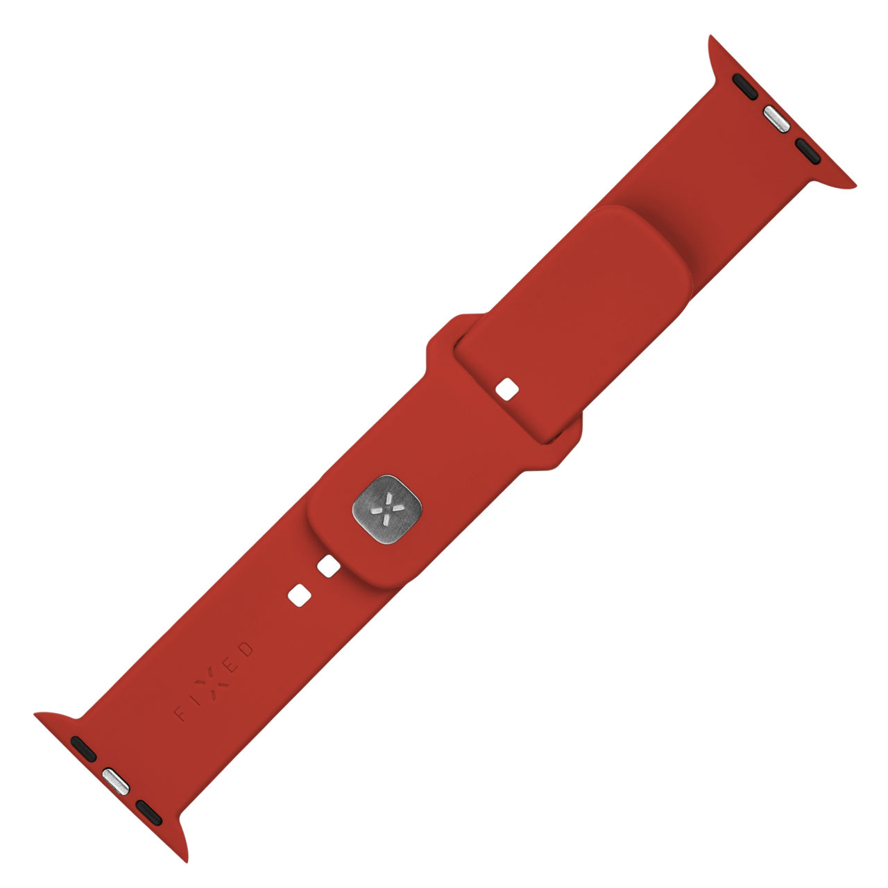 FIXED Set silikonových řemínků Silicone Sporty Strap pro Apple Watch 42/44/45/46mm, červený