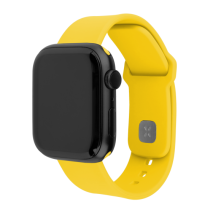 FIXED Set silikonových řemínků Silicone Sporty Strap pro Apple Watch 42/44/45/46mm, žlutý