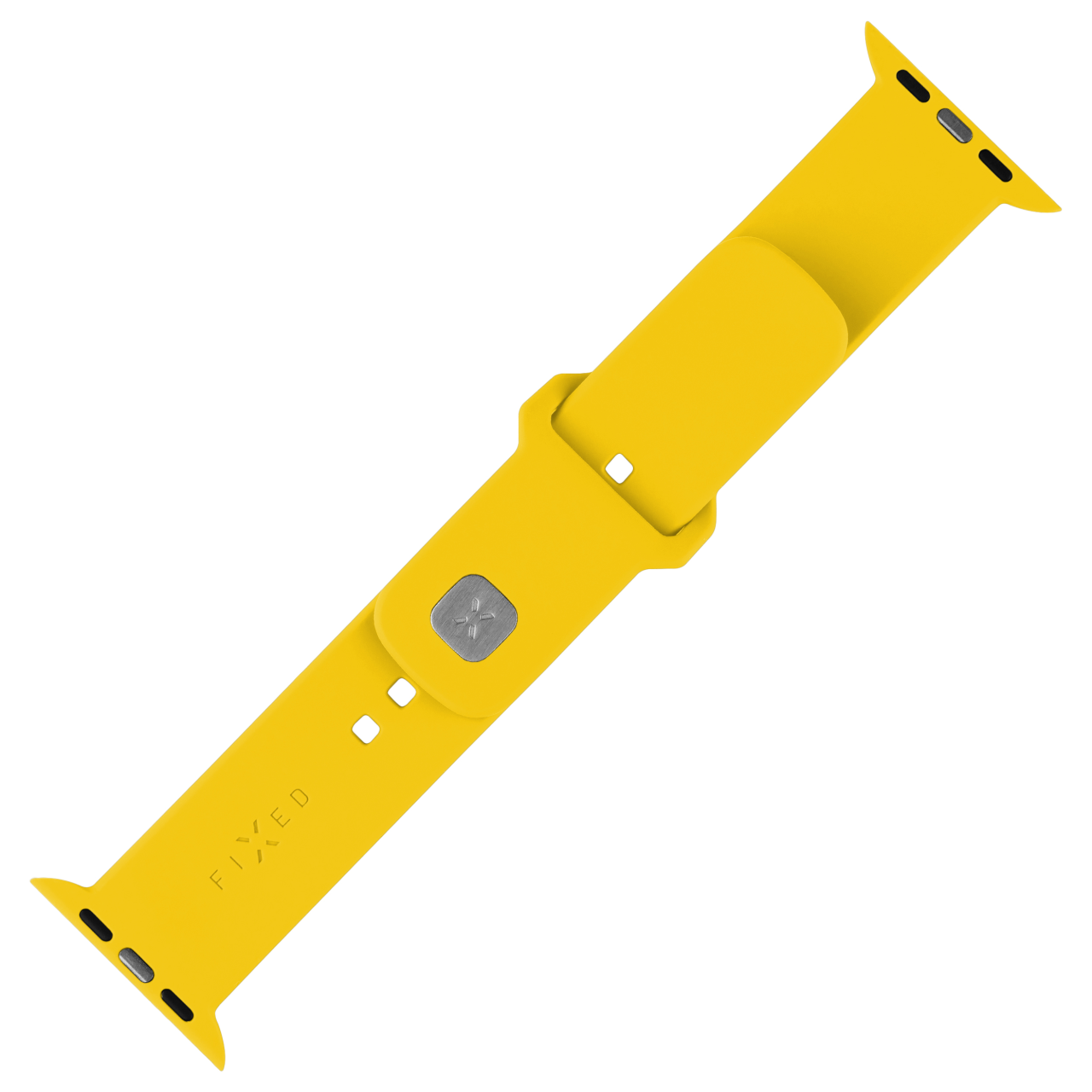 FIXED Set silikonových řemínků Silicone Sporty Strap pro Apple Watch 42/44/45/46mm, žlutý