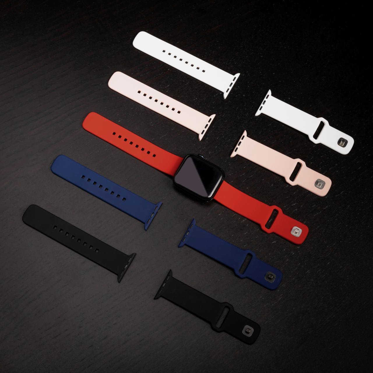 FIXED Set silikonových řemínků Silicone Sporty Strap pro Apple Watch 38/40/41mm, černý