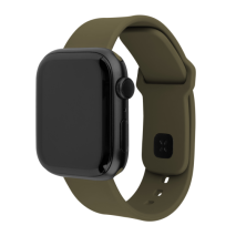 FIXED Set silikonových řemínků Silicone Sporty Strap pro Apple Watch 38/40/41mm, olivový