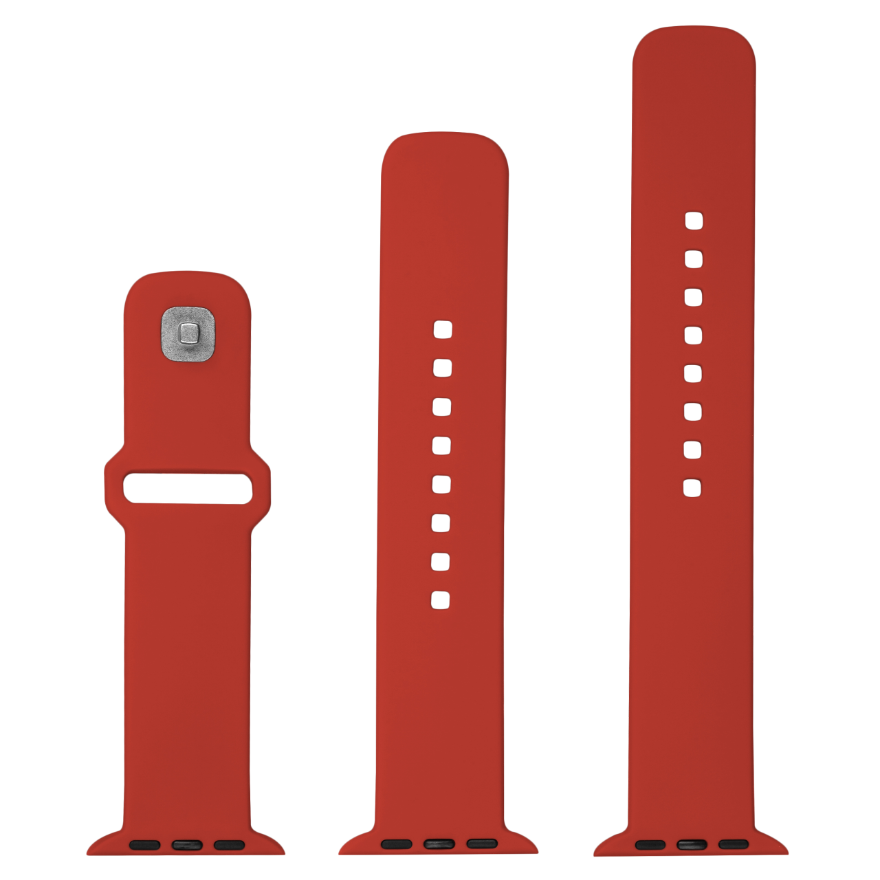 FIXED Set silikonových řemínků Silicone Sporty Strap pro Apple Watch 38/40/41mm, červený