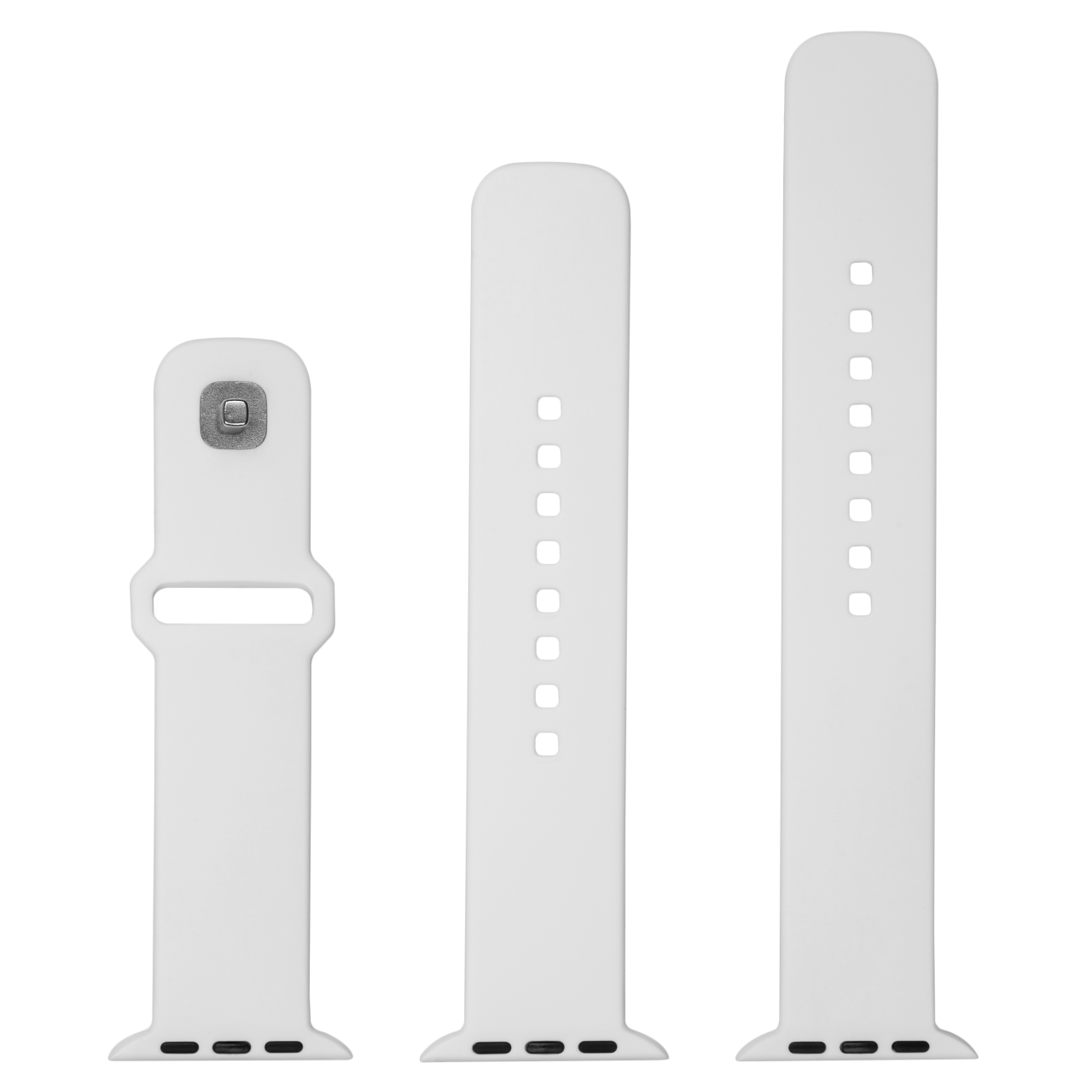 FIXED Set silikonových řemínků Silicone Sporty Strap pro Apple Watch 38/40/41mm, bílý