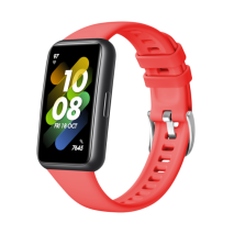 FIXED Silikonový řemínek Silicone Strap pro Huawei Band 7, červený