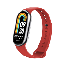 FIXED Silikonový řemínek Silicone Strap pro Xiaomi Mi Band 8/Smart Band 9, červený