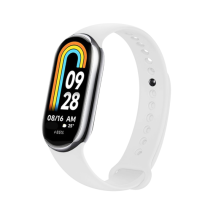 FIXED Silikonový řemínek Silicone Strap pro Xiaomi Mi Band 8/Smart Band 9, bílý