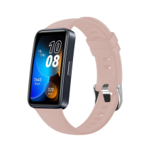 FIXED Silikonový řemínek Silicone Strap pro Huawei Band 8/9/10, růžový