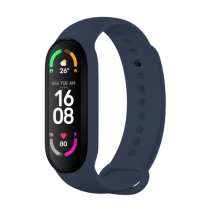 FIXED Silikonový řemínek Silicone Strap pro Xiaomi Band 7/ Mi Band 6/ Mi Band 5, modrý