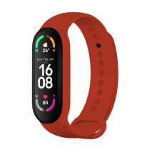 FIXED Silikonový řemínek Silicone Strap pro Xiaomi Band 7/ Mi Band 6/ Mi Band 5, červený