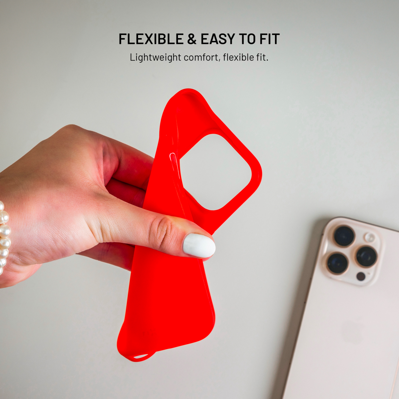 FIXED Zadní pogumovaný kryt Story pro Apple iPhone 16 Pro, červený