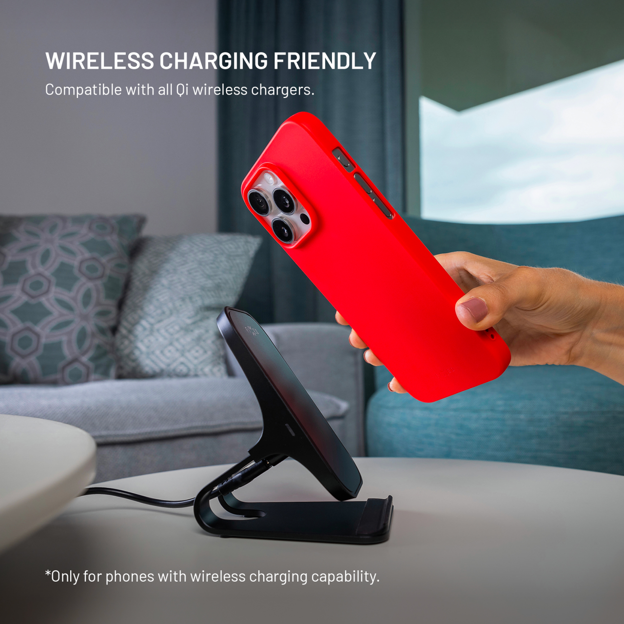 FIXED Zadní pogumovaný kryt Story pro Apple iPhone 16 Pro, červený