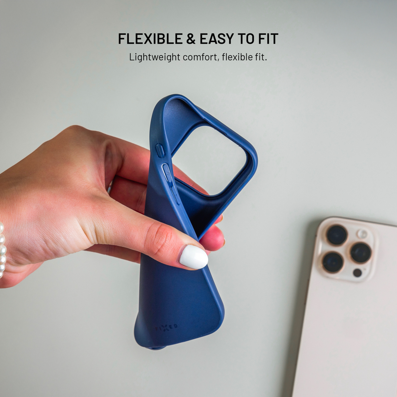 FIXED Zadní pogumovaný kryt Story pro Samsung Galaxy S25+, modrý