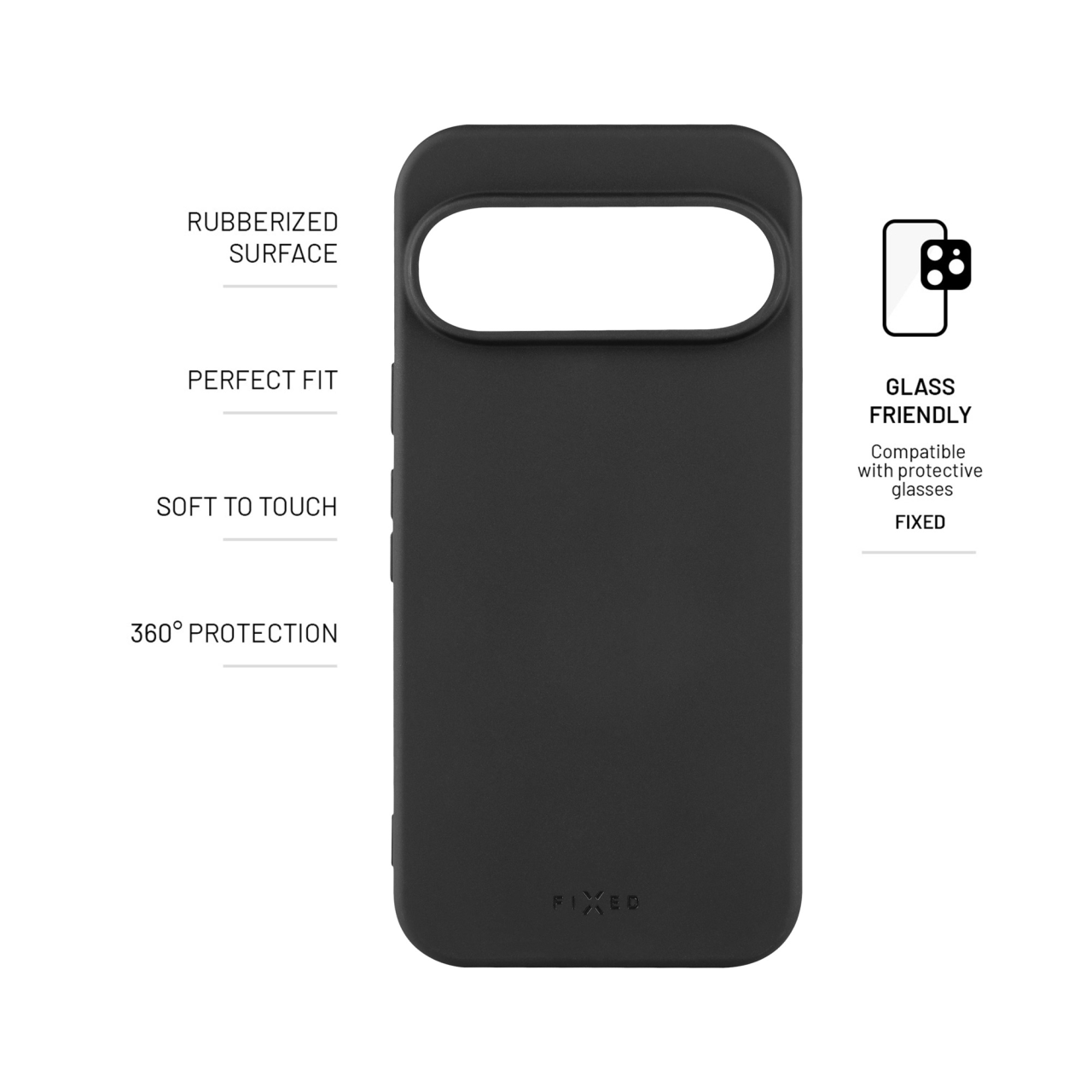 Kryt FIXED Story Pixel 10 / 10 Pro 5G – černý soft touch