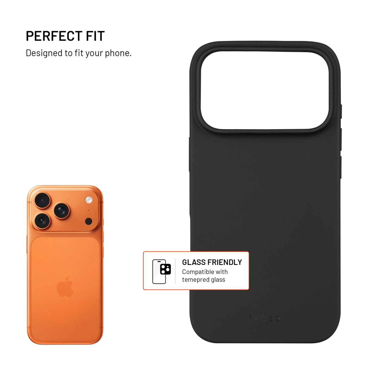 FIXED Story iPhone 17 Pro – černý pogumovaný kryt