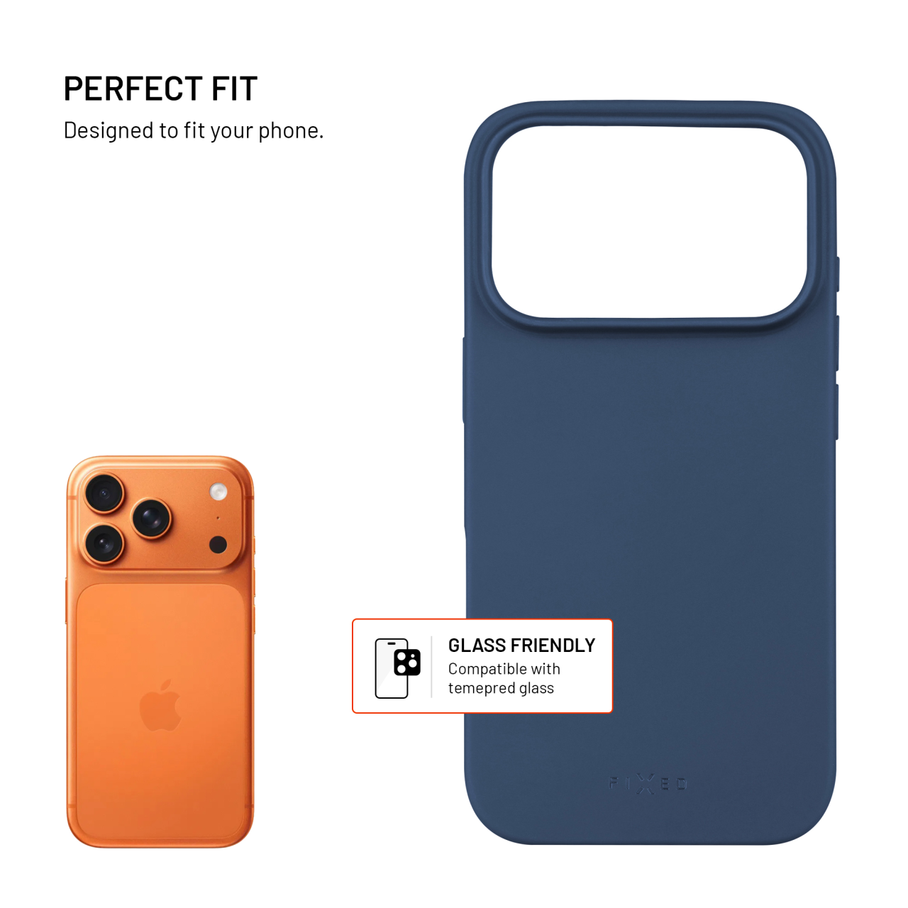 FIXED Story iPhone 17 Pro – modrý pogumovaný kryt