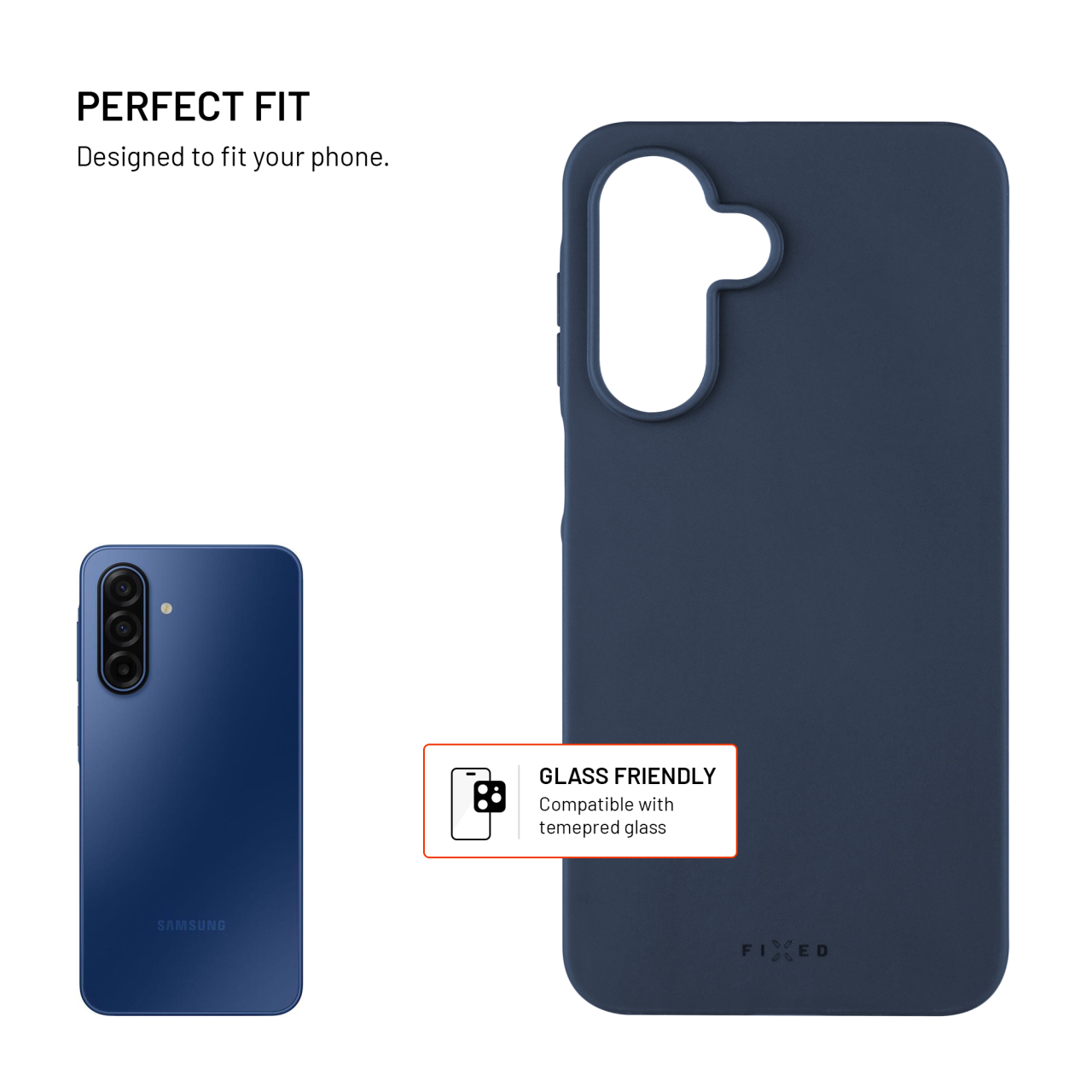 FIXED Story kryt Samsung Galaxy A17 – modrý soft touch