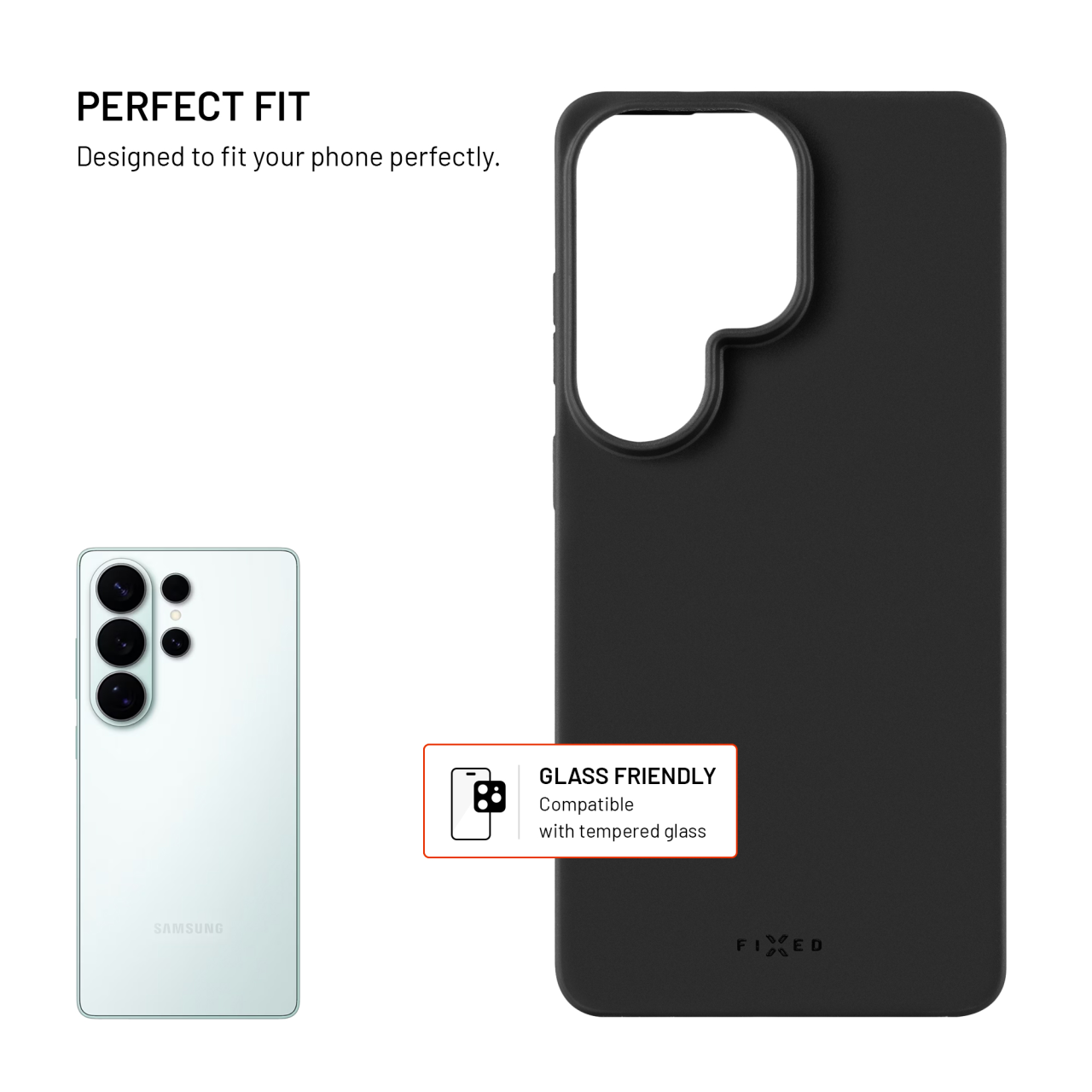 Zadní pogumovaný kryt FIXED Story pro Samsung Galaxy S26 Ultra, černý