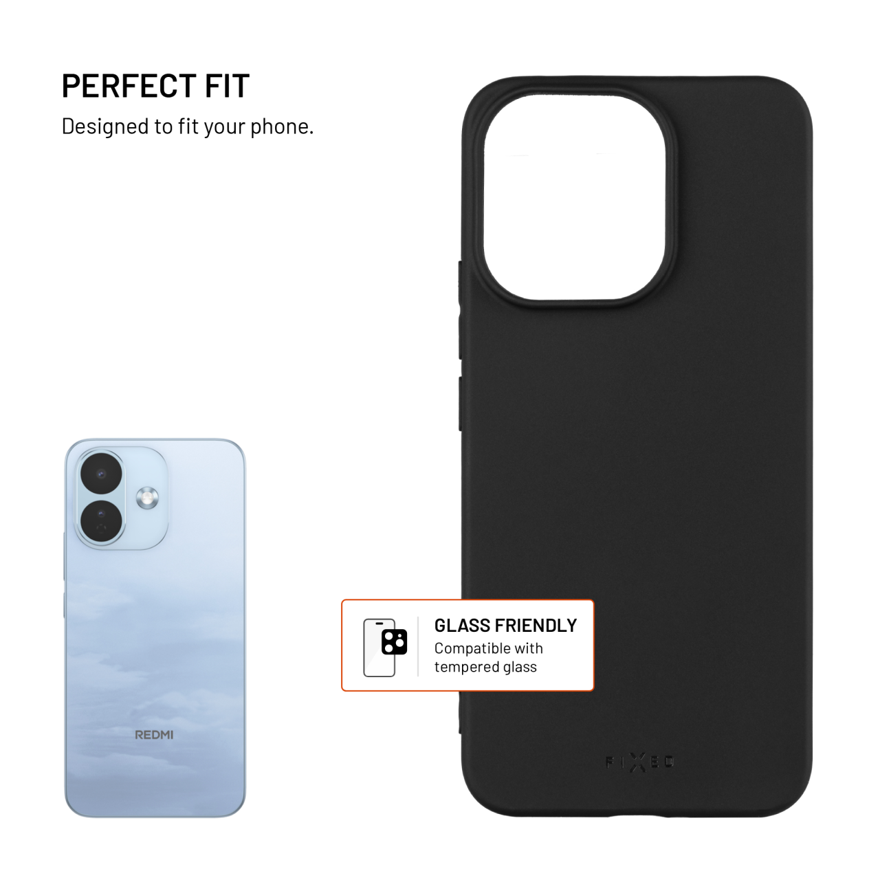 Pogumovaný kryt na mobil Xiaomi Redmi Note 17 Pro 5G - Fixed Story, černý