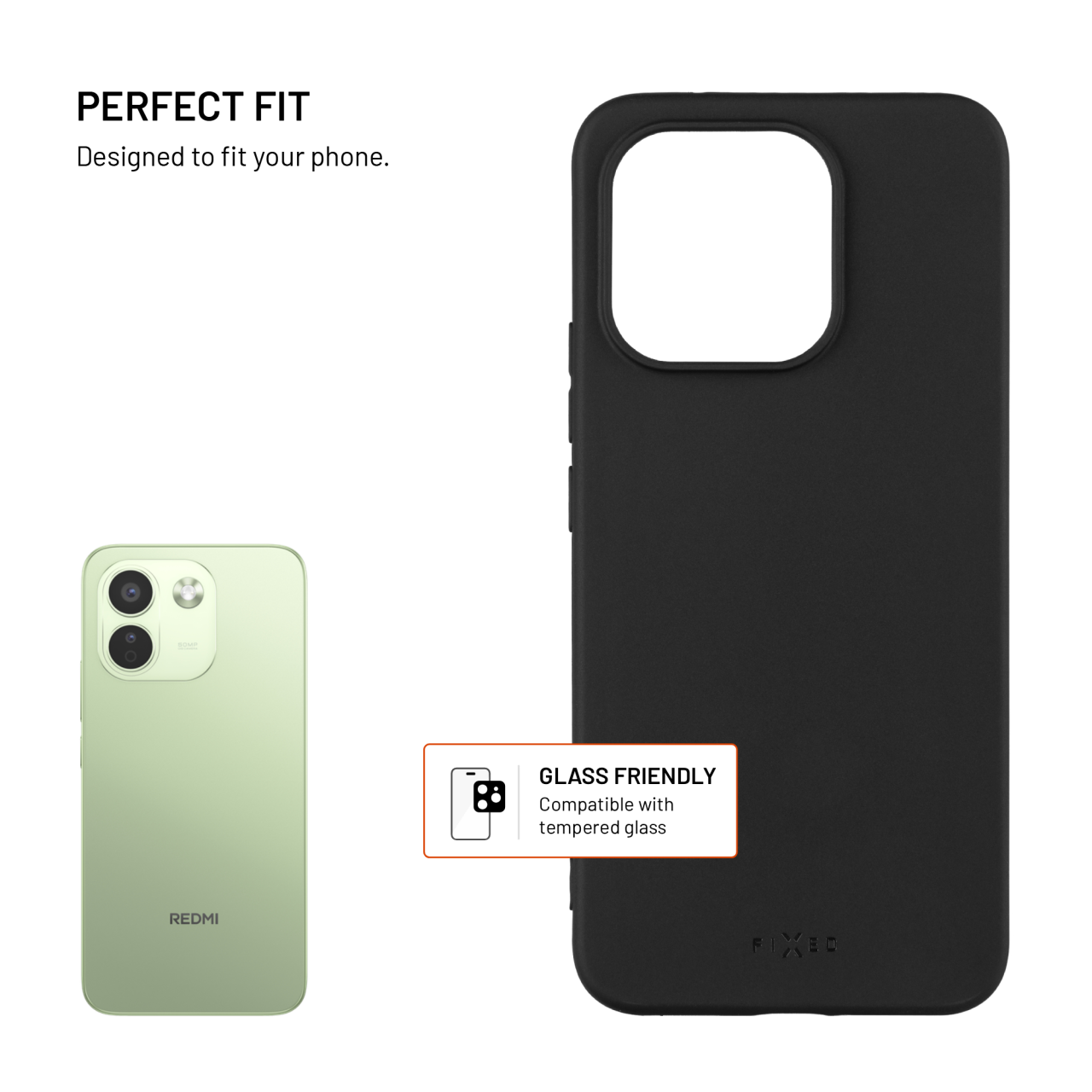 Pogumovaný kryt na mobil Xiaomi Redmi Note 17 Pro Max 5G - Fixed Story, černý