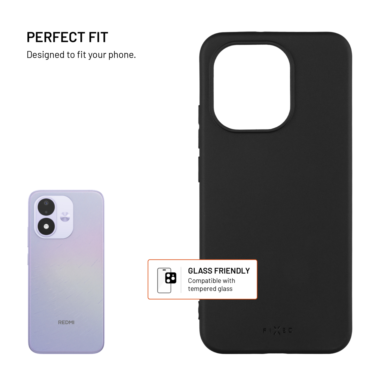 Pogumovaný kryt na mobil Xiaomi Redmi Note 17 5G - Fixed Story, černý