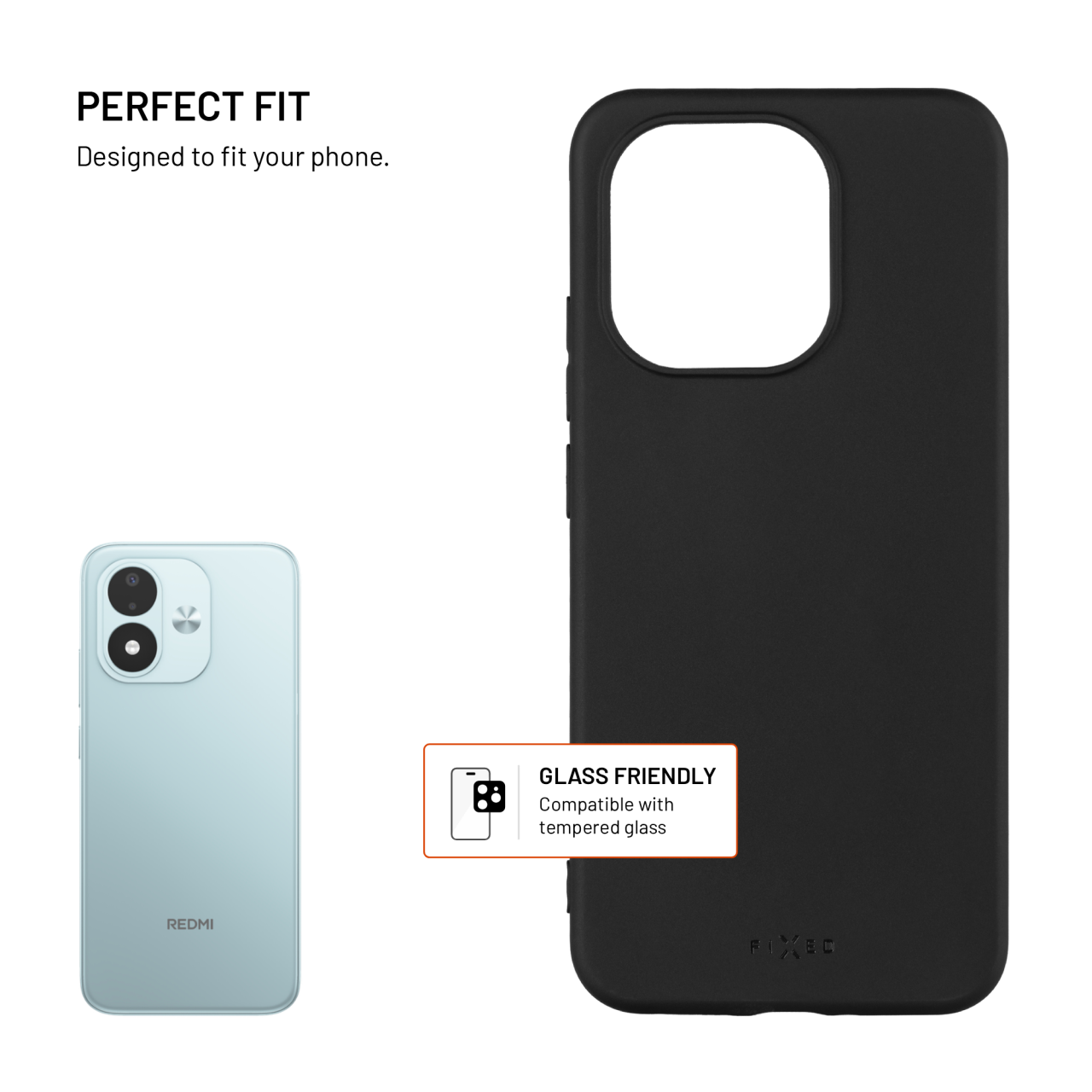 Pogumovaný kryt na mobil Xiaomi Redmi Note 17 4G - Fixed Story, černý
