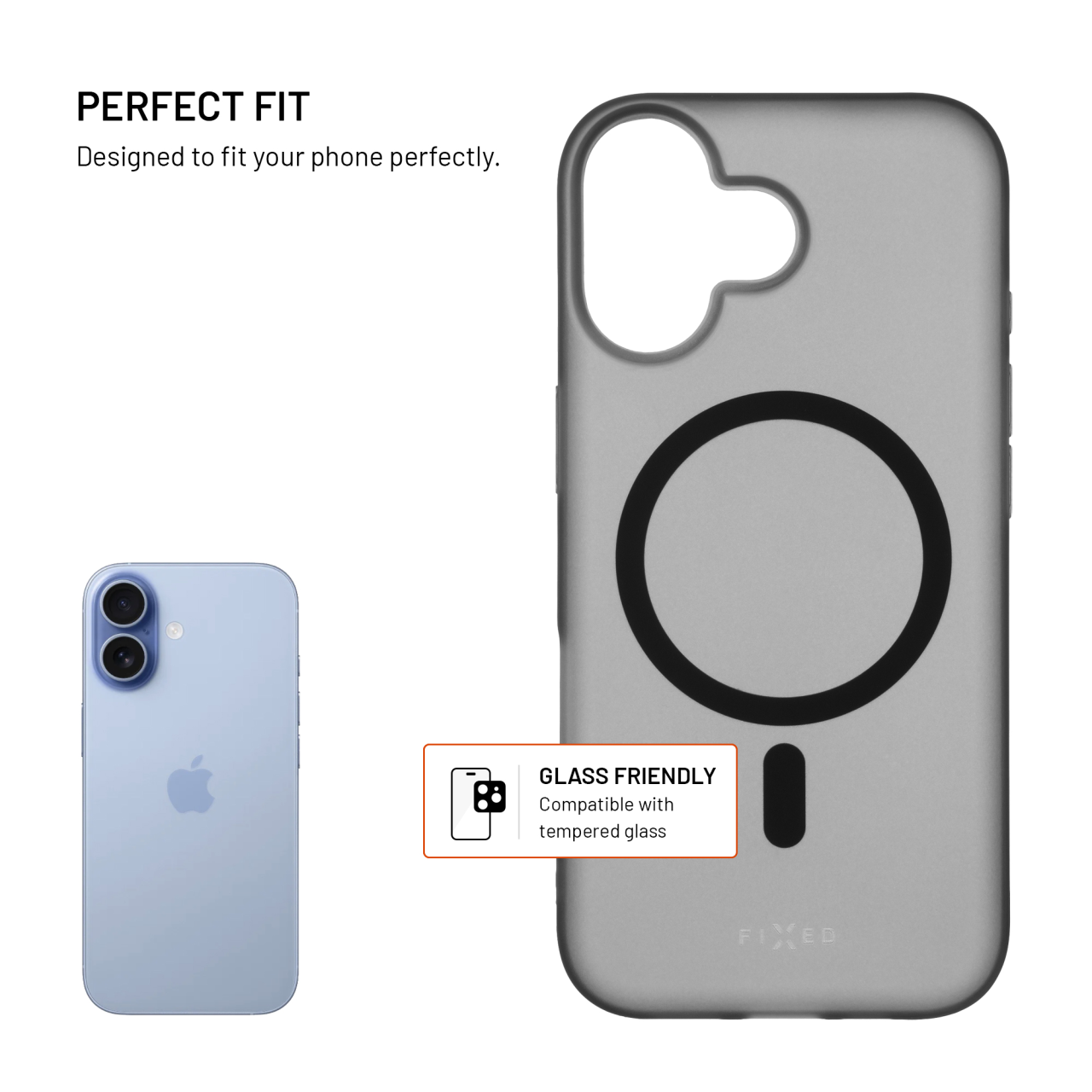 Silikonový kryt na mobil Apple iPhone 17 - Fixed MagStory, MagSafe, kouřový