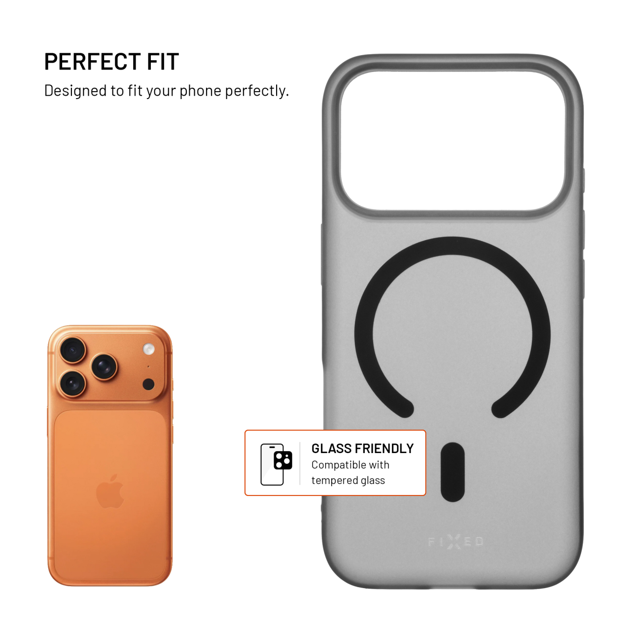Silikonový kryt na mobil Apple iPhone 17 Pro - Fixed MagStory, MagSafe, kouřový