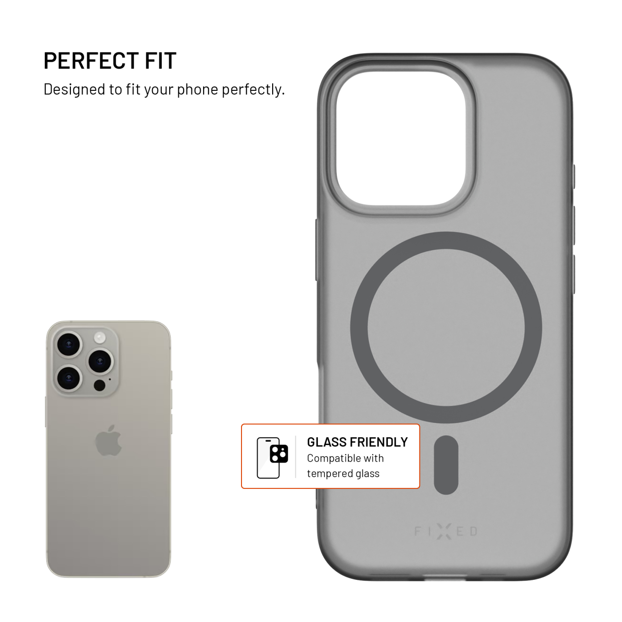 TPU gelový kryt FIXED MagStory s podporou MagSafe pro Samsung Galaxy A18, kouřový