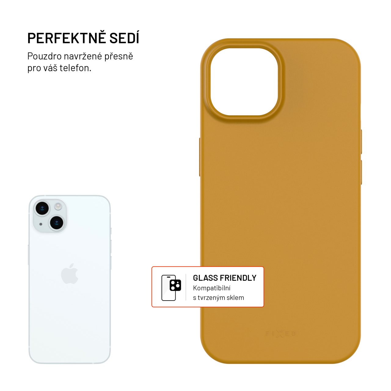 TPU gelový kryt FIXED ReStory pro Apple iPhone 15, zlatý