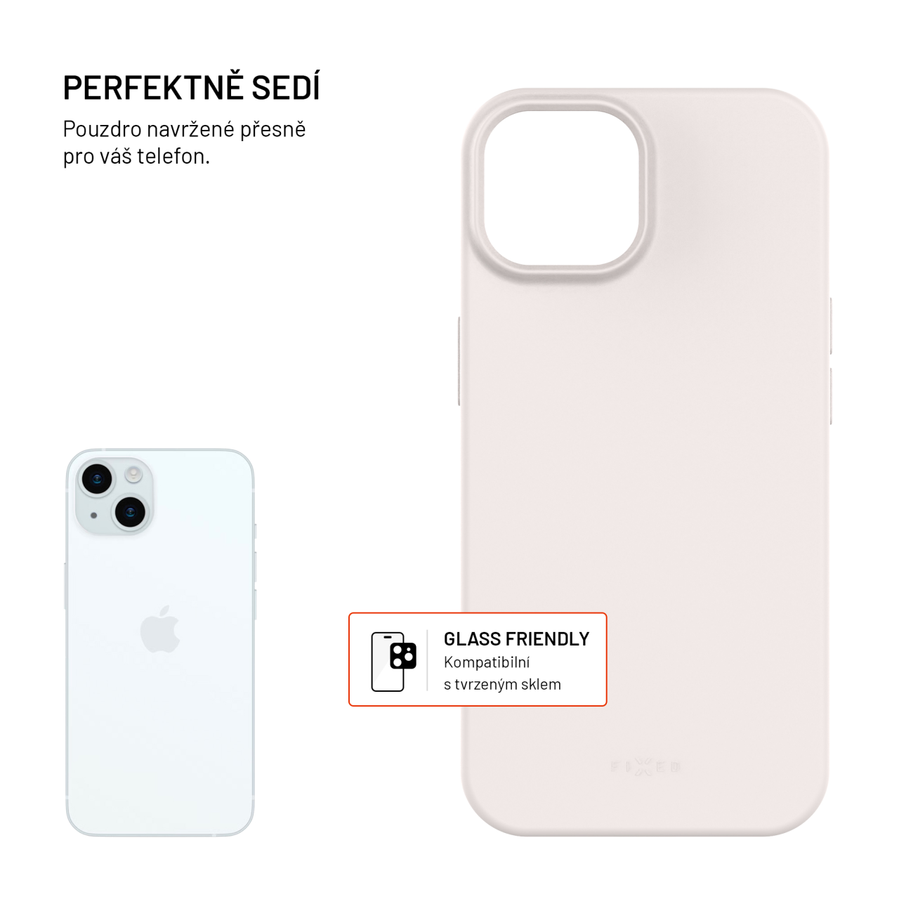TPU gelový kryt FIXED ReStory pro Apple iPhone 15, šedý