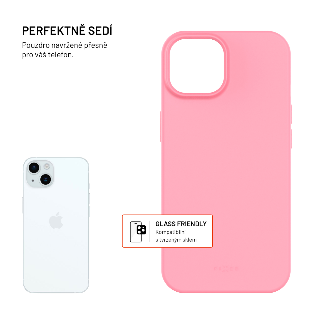 TPU gelový kryt FIXED ReStory pro Apple iPhone 15, růžový