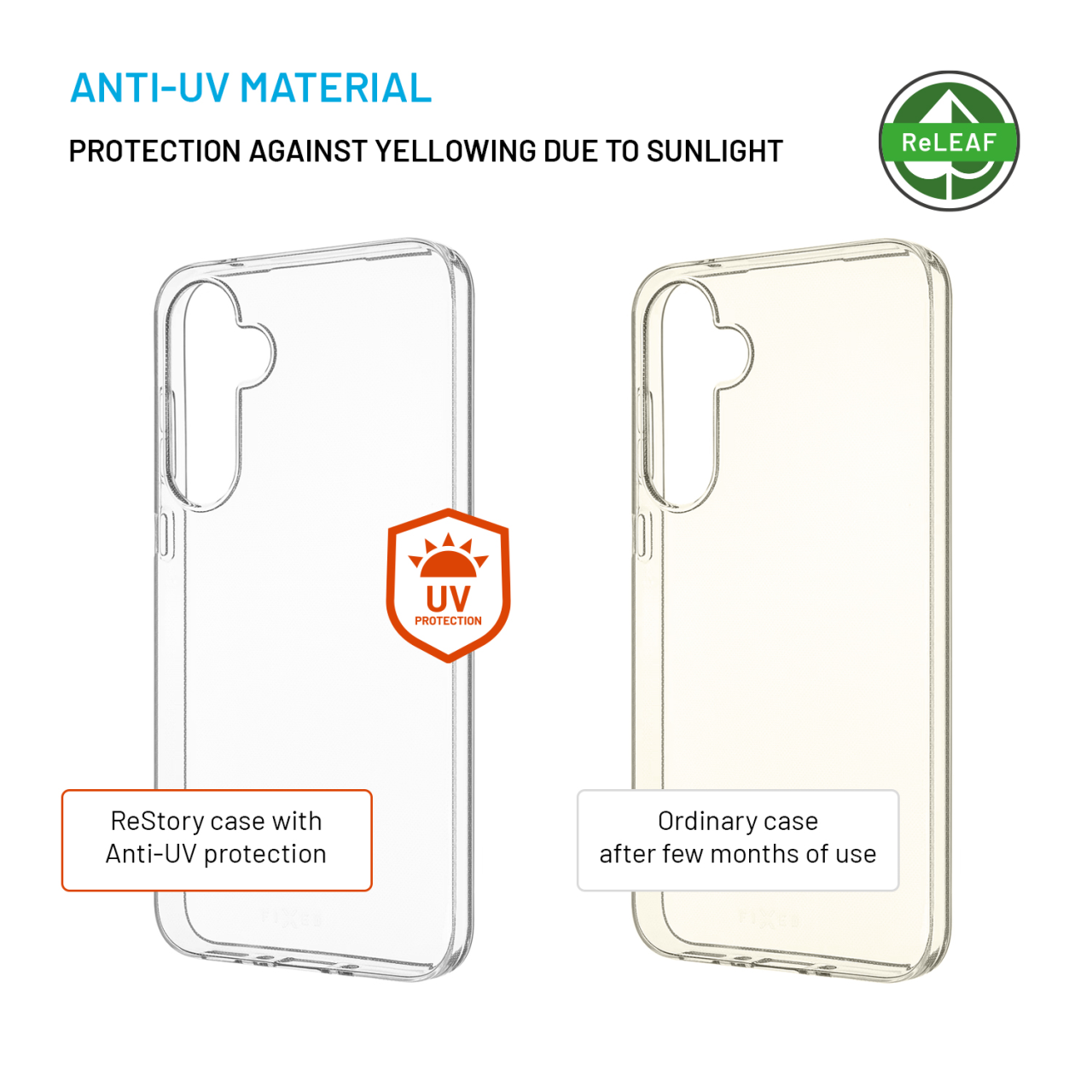 FIXED TPU gelový kryt ReStory AntiUV pro Samsung Galaxy A35 5G, čirý
