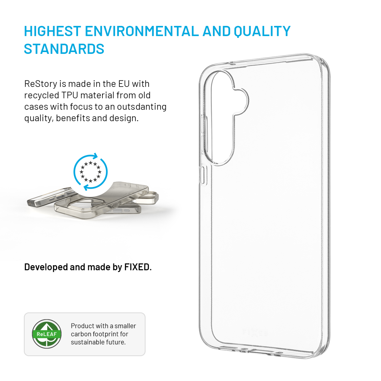 FIXED TPU gelový kryt ReStory AntiUV pro Samsung Galaxy A35 5G, čirý