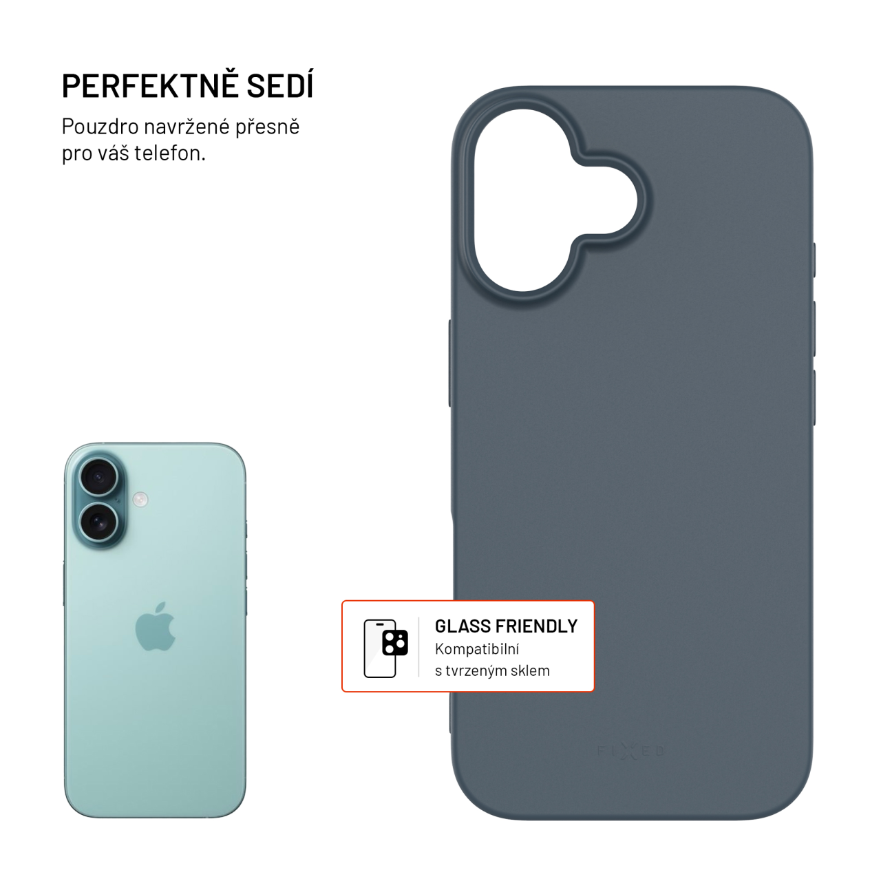 TPU gelový kryt FIXED ReStory pro Apple iPhone 16, modrý