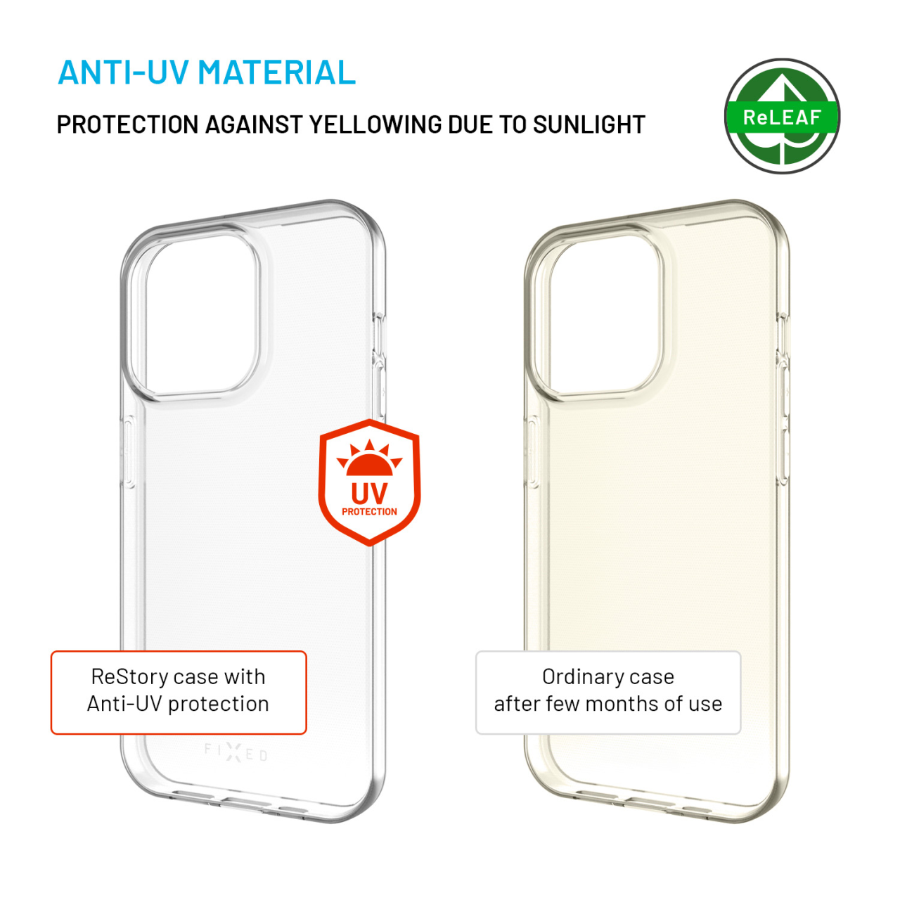 TPU gelový kryt FIXED ReStory pro Apple iPhone 16, modrý