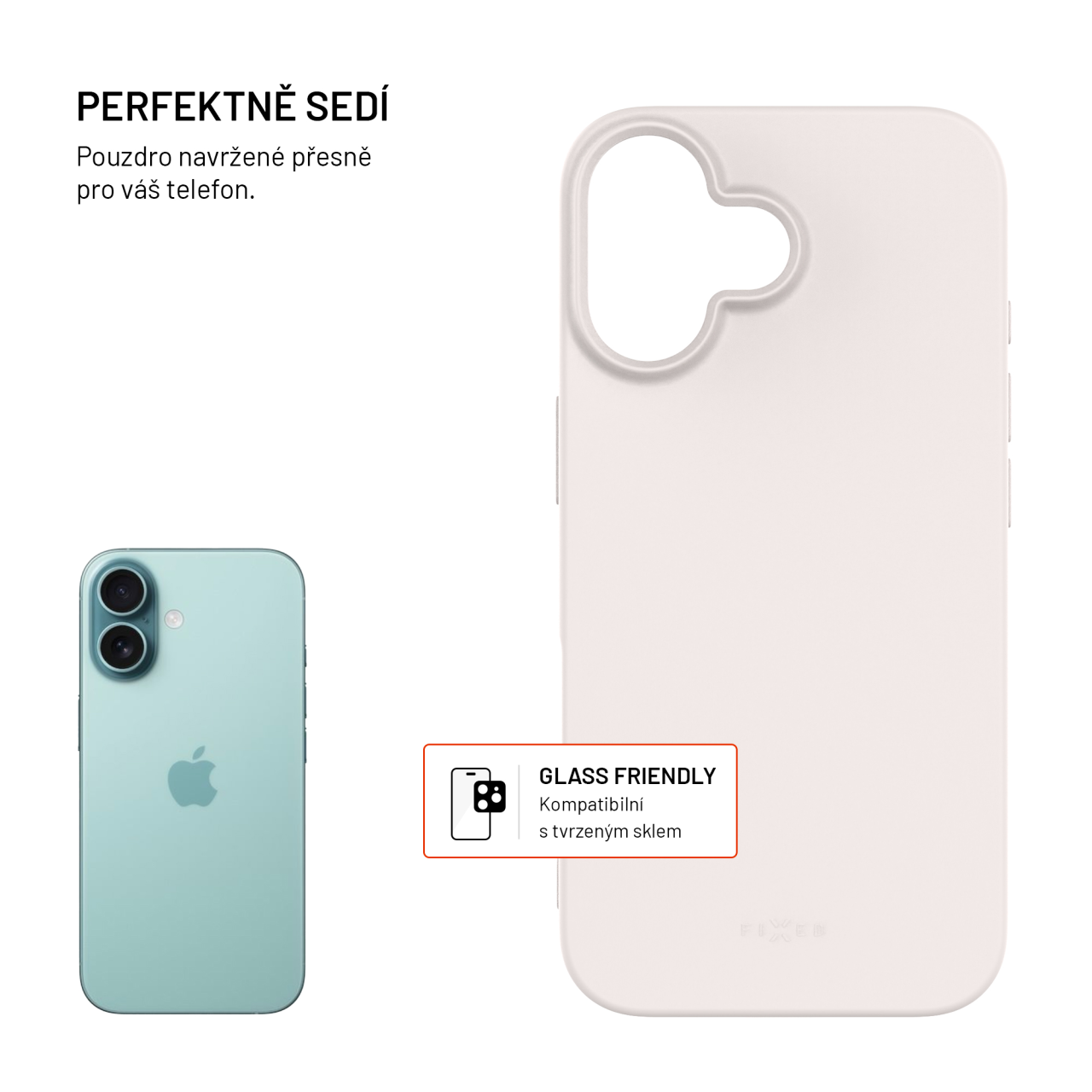 TPU gelový kryt FIXED ReStory pro Apple iPhone 16, šedý