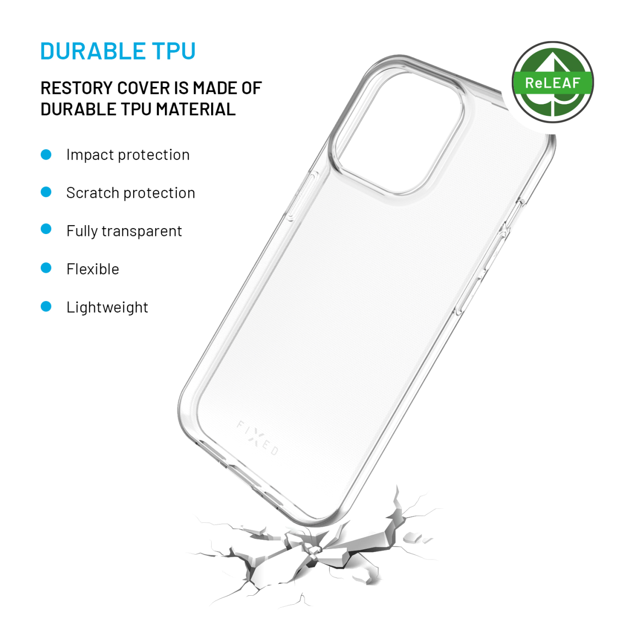TPU gelový kryt FIXED ReStory pro Apple iPhone 16, růžový
