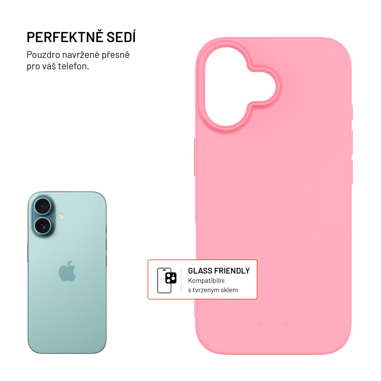 TPU gelový kryt FIXED ReStory pro Apple iPhone 16, růžový